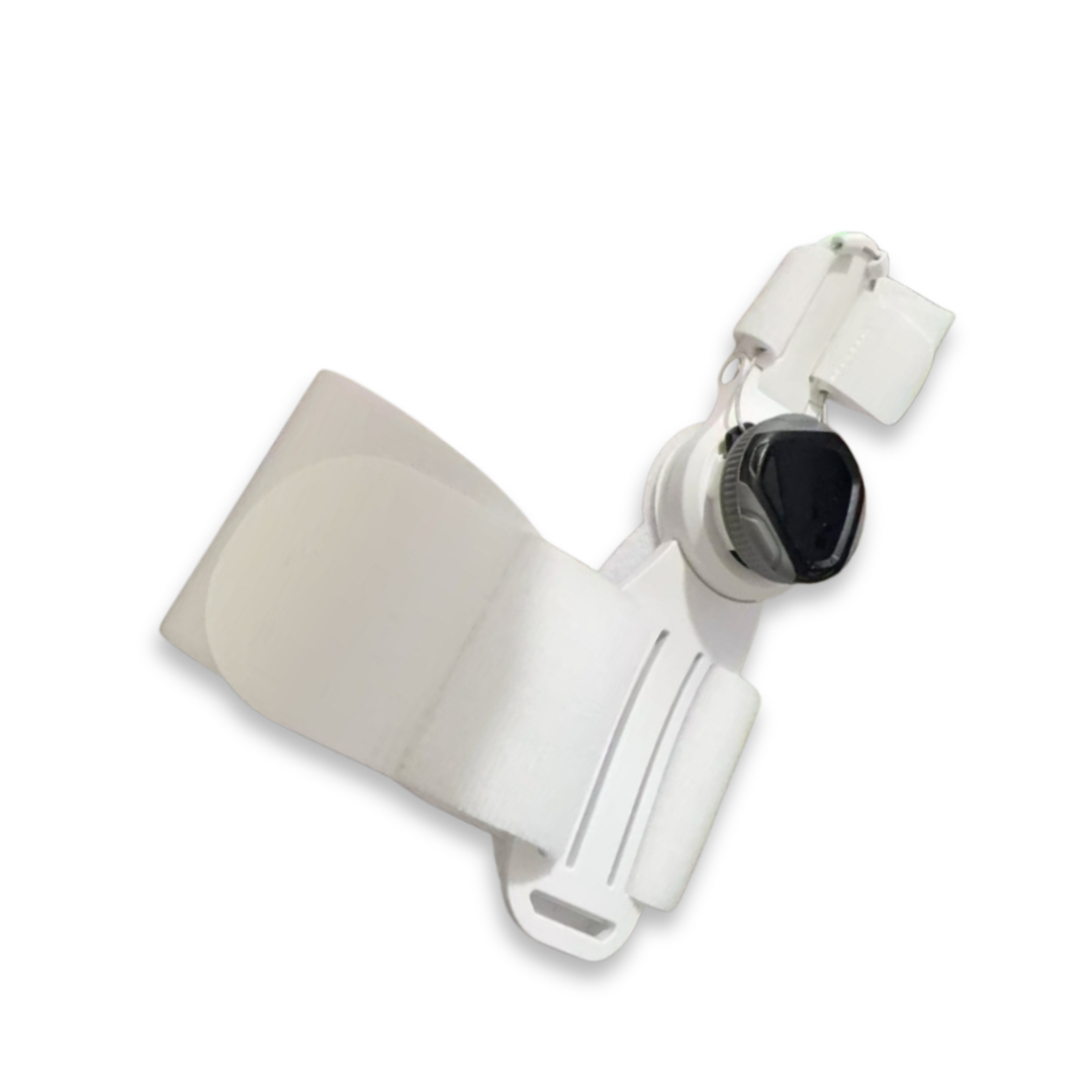 White bunion relief strap on a white background
